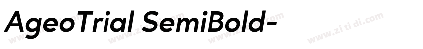 AgeoTrial SemiBold字体转换 AgeoTrial SemiBold字体转换